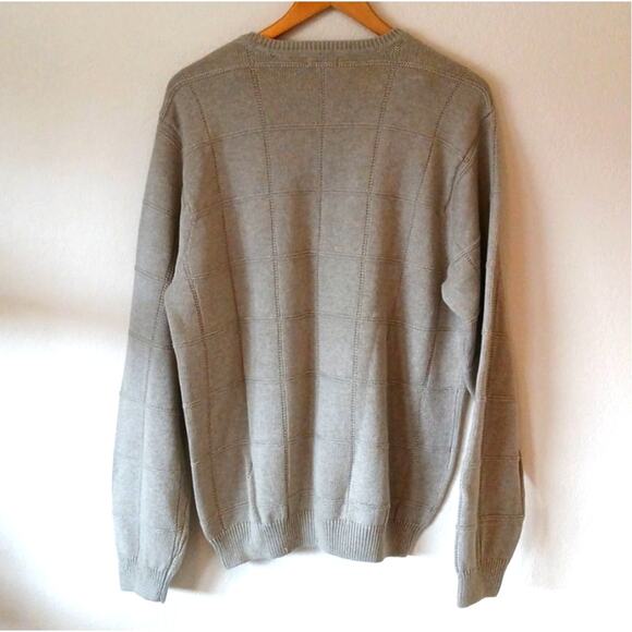 Izod Tan Crewneck Cotton Sweater - Picture 2 of 4